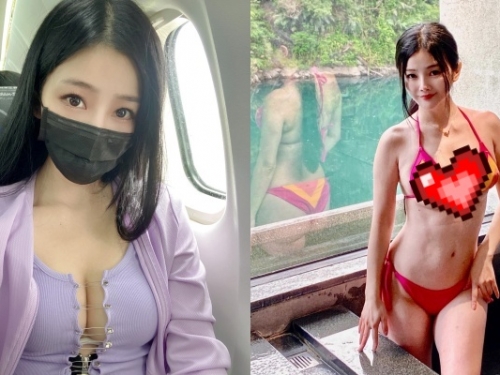 比基尼新穿法？「滷味妹」泡湯解放 E 級曲線...泳衣尺寸讓人移不開目光