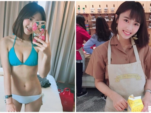 好辣！超甜美牙套正妹，一脫上衣乳量實在太兇了！！