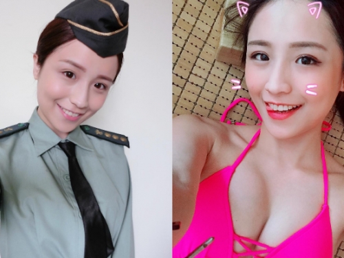 敬禮！「最正女教官」制服底下是「美乳身材」　比基尼造型太性感！