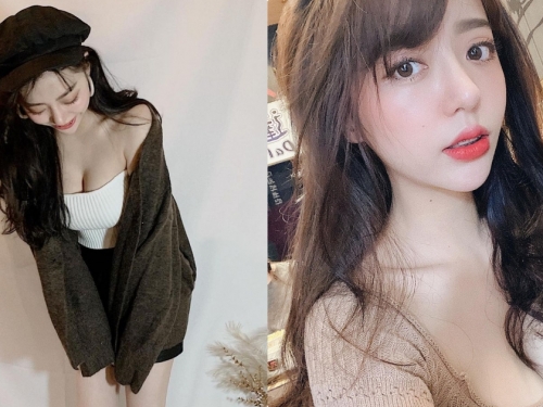 衝一波！超兇美乳櫃姐「事業線好深」，「洶湧的曲線」太讓人瘋狂！