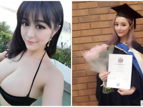 復旦校花「爆乳舊照」被翻出　大E奶快將比基尼撐爆了！　