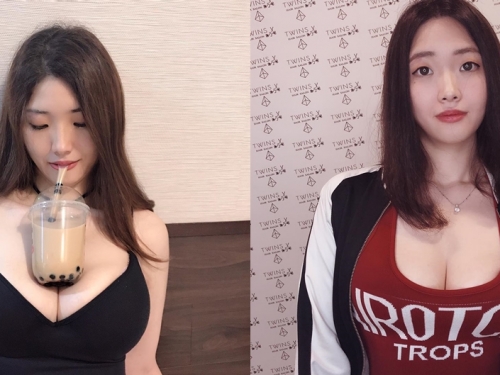 放手喝珍奶只是小Case！G奶工程師小嗨「巨乳旋開瓶蓋」炫乳到差點露點