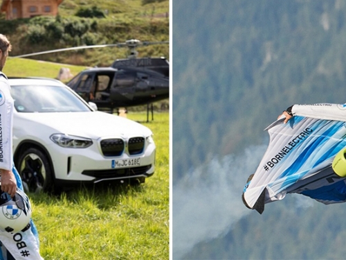 [影] Cos 蝙蝠俠的夢幻逸品？BMW 發表「電動滑翔衣」，讓你外掛20匹馬力翱翔天際！