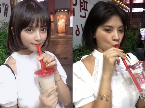 日本正妹腦洞詮釋「暗戀人面前喝珍奶 VS. 和閨蜜喝珍奶」對照圖　網友笑翻：太中肯啦
