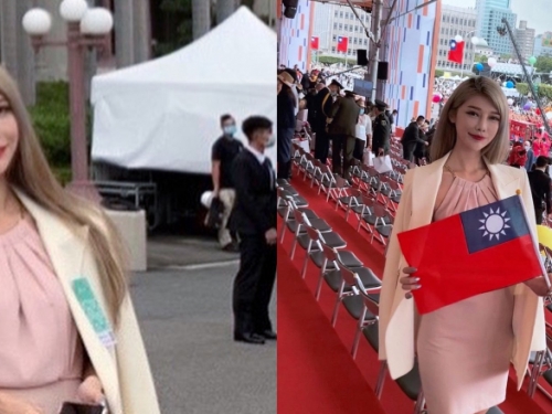 國慶大典驚見「金髮短裙正妹」　神出IG發現原來是美尻女神