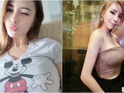 太扯！「豐滿正妹女總裁」上圍太突出衣服好撐！側面看「前凸後翹」曲線更不得了！