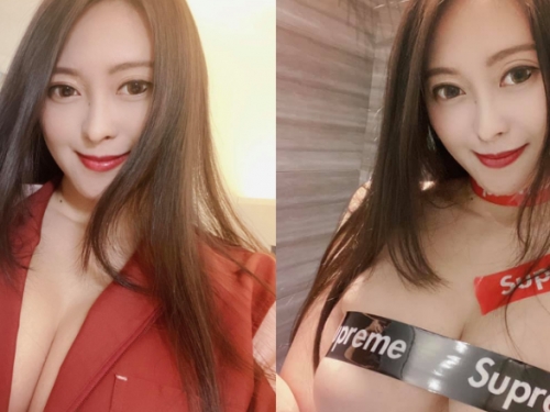 便利商店「巨乳店員」快把制服撐壞　倉庫大玩封箱膠帶！