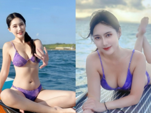 火辣壽星「仙仙Shan」後壁湖曬福利，槳板擺拍「美乳加大長腿」