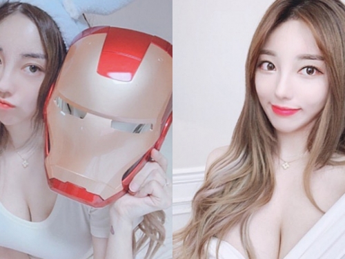 巨乳鋼鐵女俠「jeehyeounn」爆乳自拍攻擊力超高，還需要什麼反應爐啊！