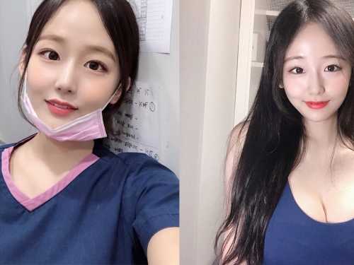 超胸甜美牙助「다솜」低胸狂曬深邃事業線　鬆軟嫩「雪白饅頭」看起來超可口
