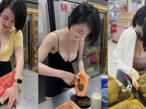水果妹「吃勤 Chi Chin」現榨木瓜牛奶引關注　網友：新鮮的奶最讚
