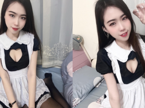 長腿女僕「妖妖」開洞鴨子坐，「爆乳黑絲襪」掌握流量密碼！