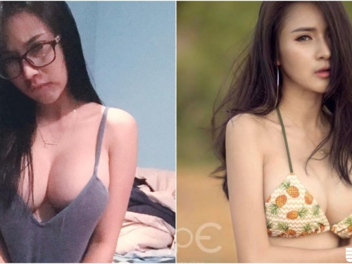 好豪放！「長髮大奶妹」在家隨便穿！「渾圓飽滿」快掉出來好想幫她接一下！