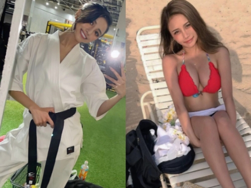 道服下原來身材這麼辣！正妹被比基尼出賣　焦糖嫩乳渾圓飽滿超誘人