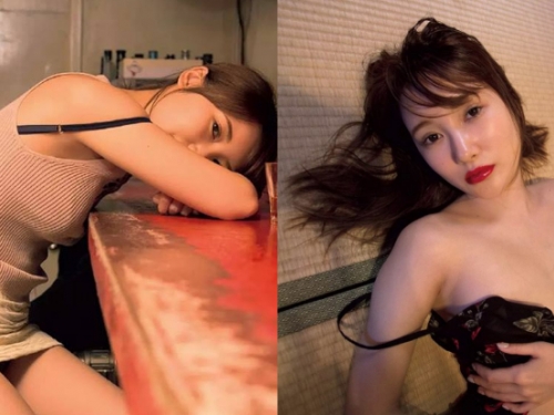 醉女的頹廢美！性感姊姊倒地脫衣　「透視薄紗」展現蜜桃深溝！