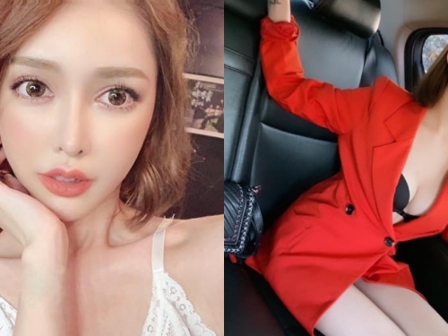 西裝這樣穿！「Cassie 龔映璇」內外都性感火辣，「美胸雪腿」粉絲大喊：噴鼻血！