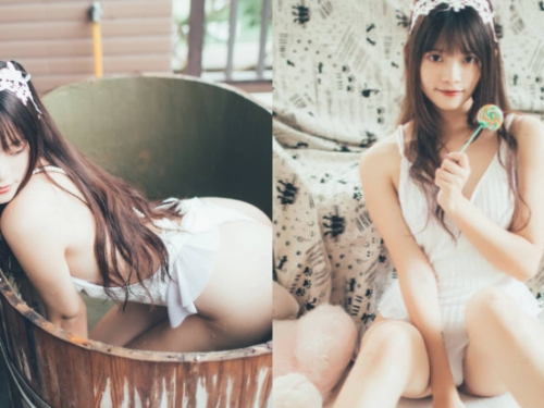 女高生「孫茜茜」稚嫩美體太炙熱，「蜜臀下水」也澆不熄高漲慾望！