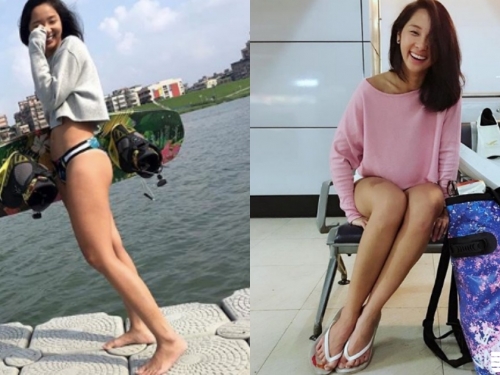 戀愛了！清爽正妹「好林」，健身滑水練出「神級美腿」讓人無法移開視線啊！