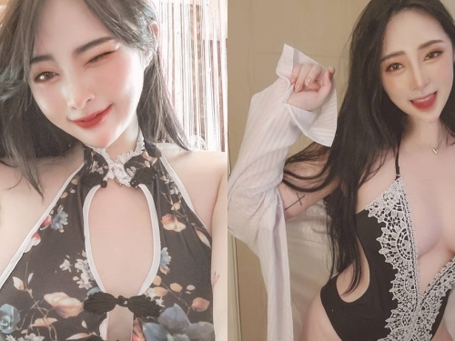 超暴力身材！火辣護理師「黃靜」爆乳旗袍太強大，側邊雪乳大面積溢出啦！