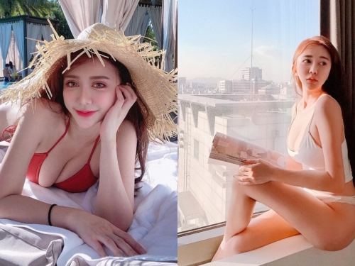 辣翻天！E奶正妹溫蒂「秀出超深事業線」，做日光浴的姿勢「誘惑力滿滿」！