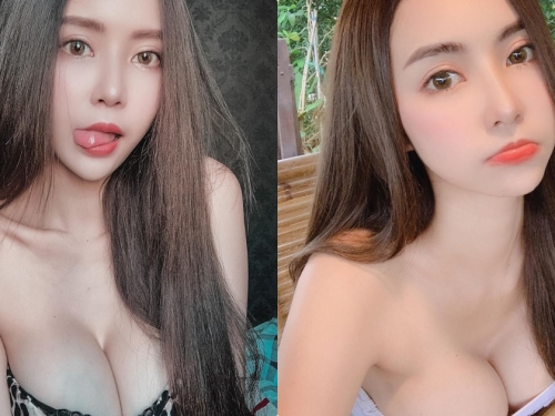 泰國超兇辣妹「胸前乳球超巨大」，「渾圓Q彈乳量」都要把上衣撐爆！