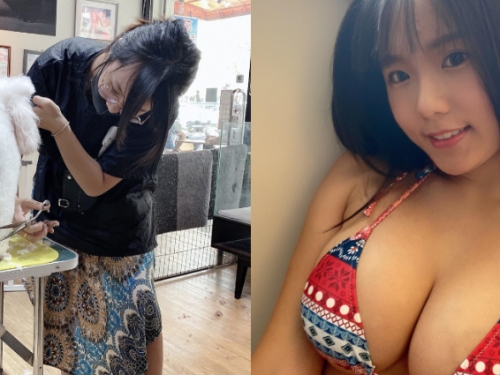 最強反差！正妹寵物美容師「Angela寶7」圍裙底下藏著巨乳身材