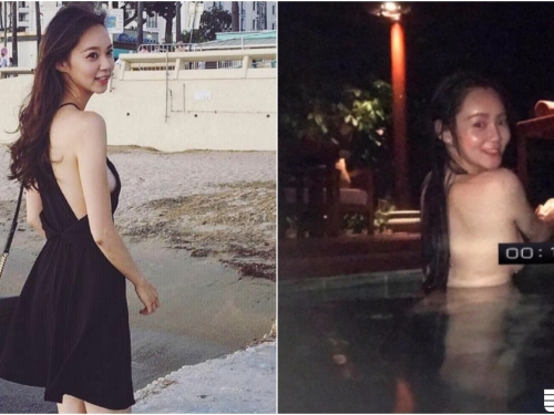 台灣妹子海邊「露白皙側乳」！忘記帶泳裝乾脆「脫衣下水」！滿滿福利好狂啊！