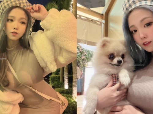 好刺激！萬惡斜揹帶壓出巨乳酒商「Mia 米亞」兩顆渾圓奶球！