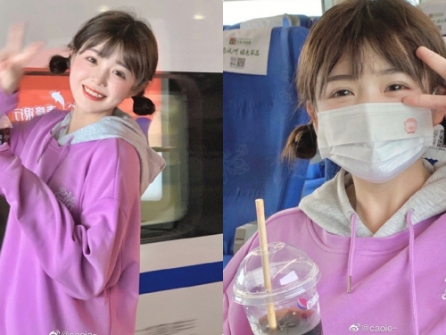 小隻馬甜妹搭火車「臉蛋萌翻」，只露雙眼就電暈乘客！