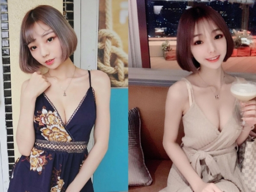 短髮正妹太逆天！真人洋娃娃「啾啾」白嫩纖瘦超骨感身材，卻有發育過頭的傲人上圍！