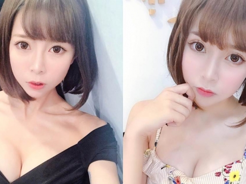 正妹「Chubby糖」深V裝蹦出渾圓美乳，誘人無辜表情萌翻了！