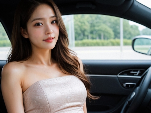 In the car