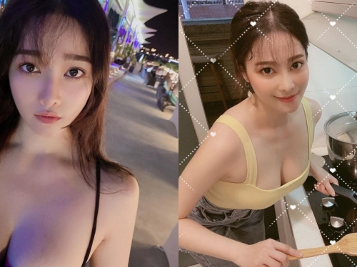 性感小廚娘「低胸爆乳裝」美味大加分！出門散步也讓街上充滿奶香！