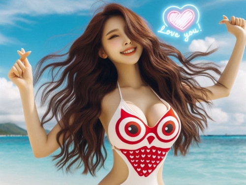 Beach Owl Swimsuit Emote Gesture