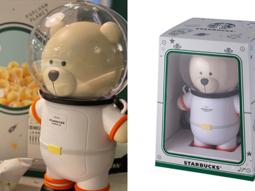 中秋限定！星巴克推出「登月小熊」爆米花桶，太空造型背後藏有機關...