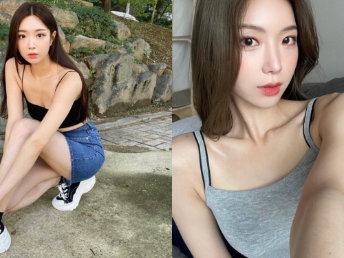 高顏值正妹「綁鞋帶畫面超辣」，「性感低胸視角」讓人好愛！