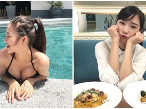 弘光科大超胸校花！泳池美乳照「事業線好深」，還有106公分美腿！