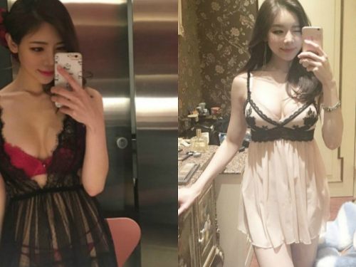 姐姐好兇猛！透明薄紗在「公廁搞自拍」，渾圓美胸快要滑出來！