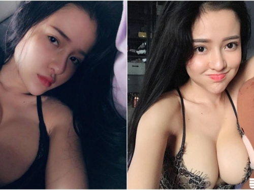 有奶都衝我來！「白嫩巨奶妹」性感蕾絲睡衣大爆乳！熊熊都被擠壓變形了啦！