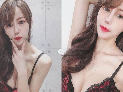 爆乳混血正妹「泰國小莓子」，穿低胸裝露出「白嫩大美乳」！