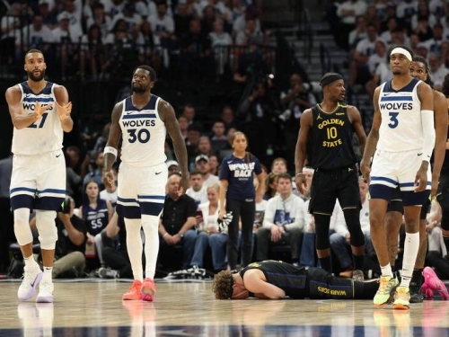 NBA季後賽》不滿戈貝爾遭勇士犯規未獲吹判 灰狼教頭要申訴